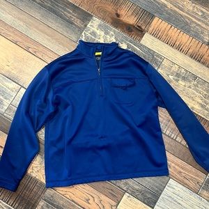 Mens XXL Navy Blue Chaps Fleece 3/4 Zip